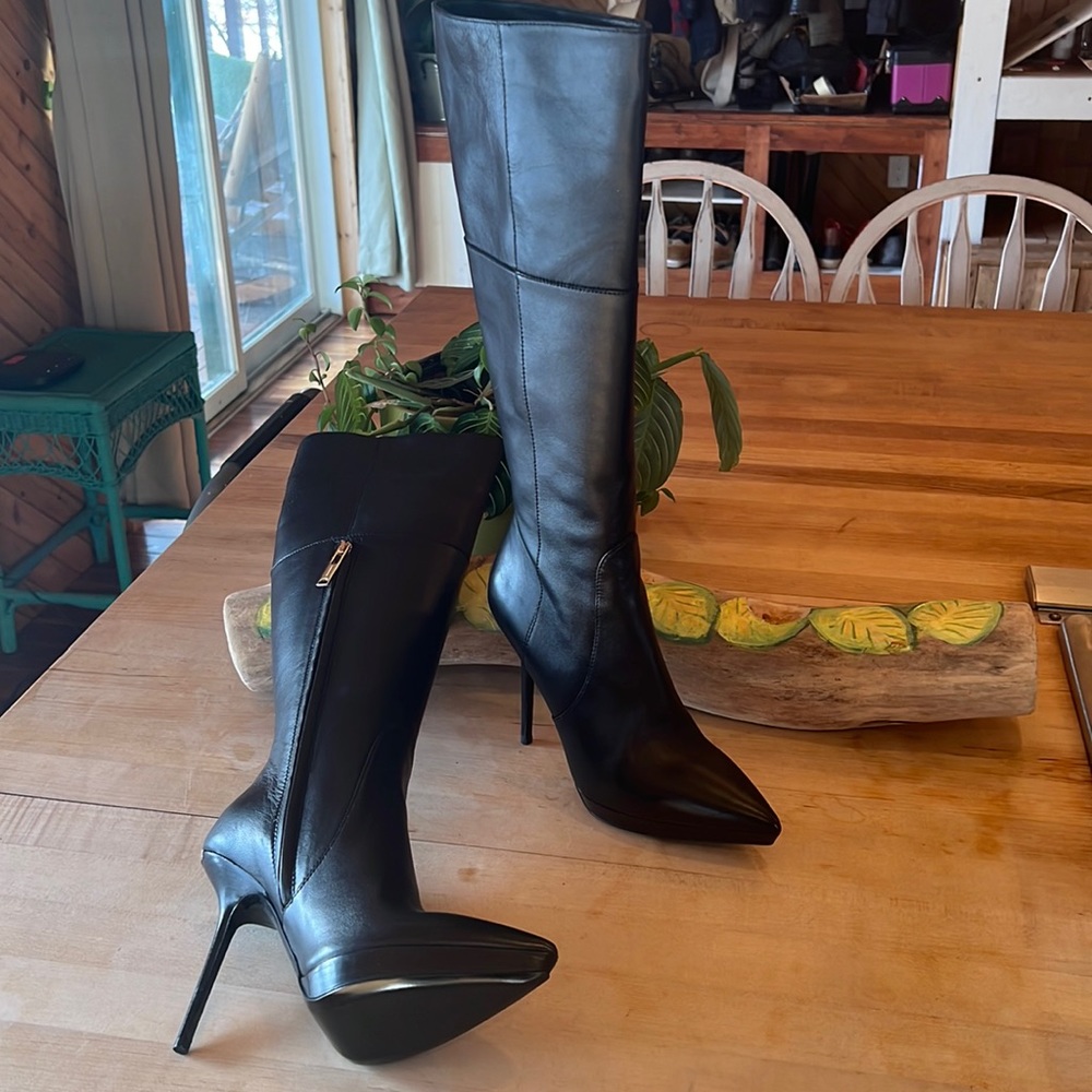 FINAL price drop! Leather Burberry Stiletto boots